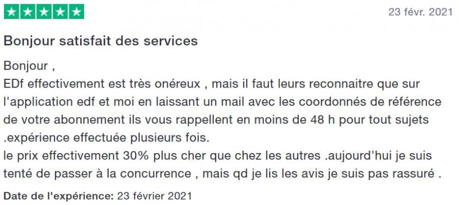 edf avis trustpilot